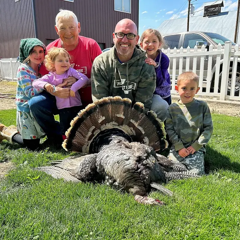 J.C. with his kids and a spring turkey